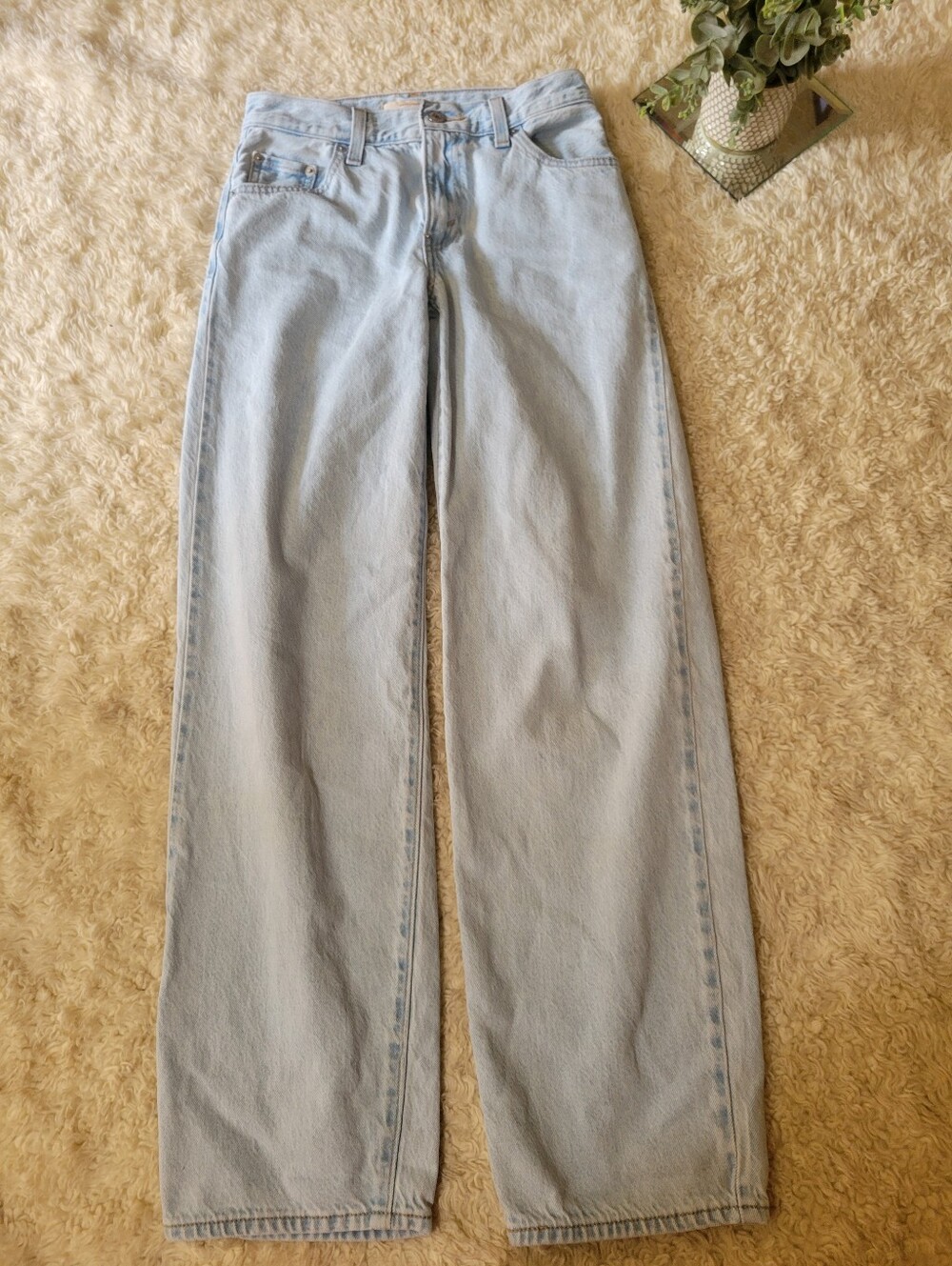Levi's Baggy Dad Jeans Light Blue Lyocell Blend W23 L28 *See Note